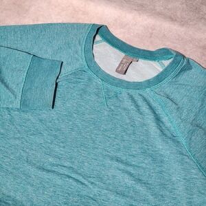 womens SWEATY BETTY After Class cropped Sweatshirt crewneck Teal Green size L